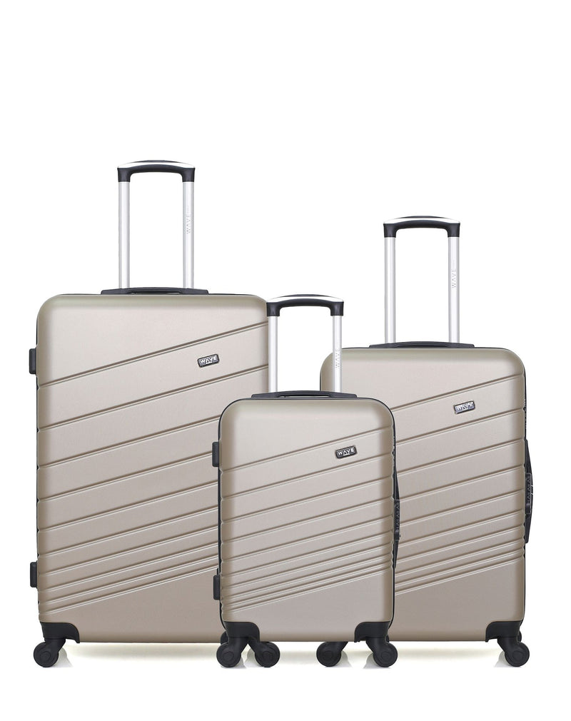 WAVE PARIS - Lot de 3 - Valises grand format, weekend et cabine TIGRE