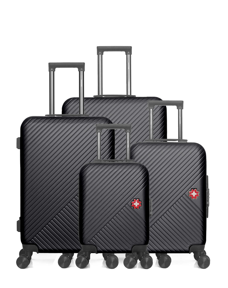 SWISS KOPPER  -  Lot de 4  -  Valise grand format, valise weekend, valise cabine, valise cabine XXS SPIEZ