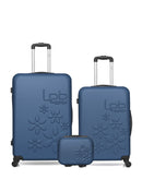Lot de 3 - Valises grand format, weekend et vanity ELEONOR
