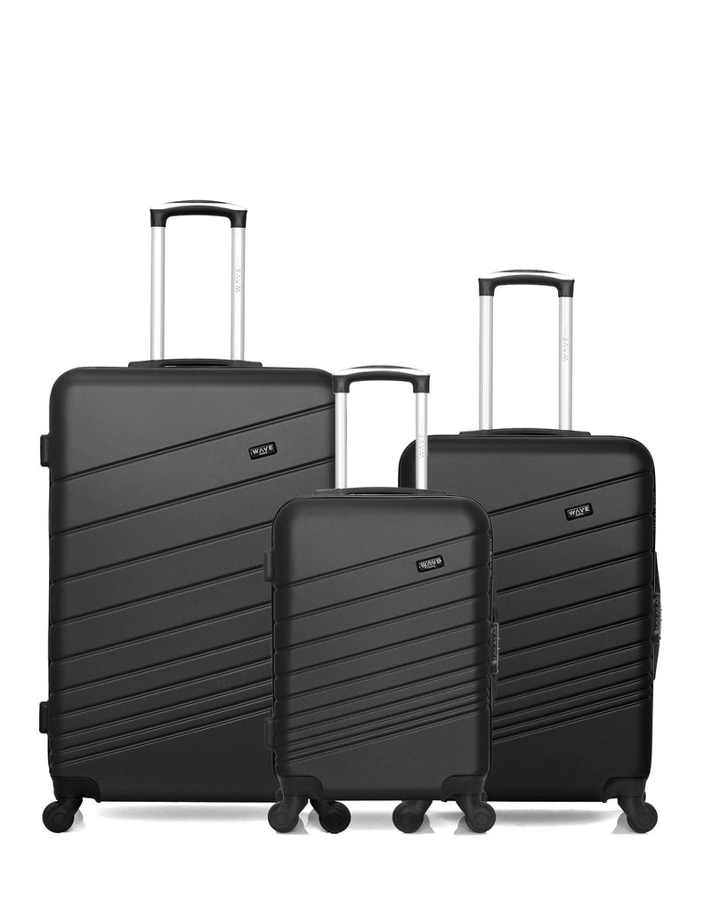 WAVE PARIS - Lot de 3 - Valises grand format, weekend et cabine TIGRE