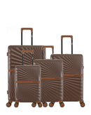 Lot de 4 Valises Rigides Grand Format, Taille Moyenne, Cabine et Cabine XS OAKLAND