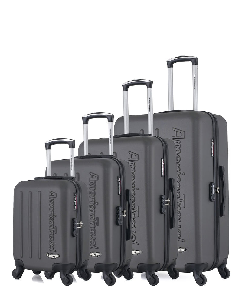 AMERICAN TRAVEL - Set de 4 Valises BRONX-M 75 cm 4 Roues