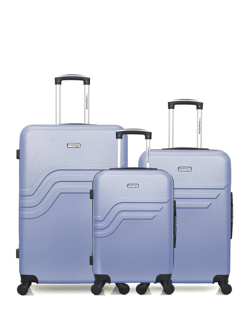 AMERICAN TRAVEL - LOT DE 3 - Valises grand format, weekend et cabine QUEENS