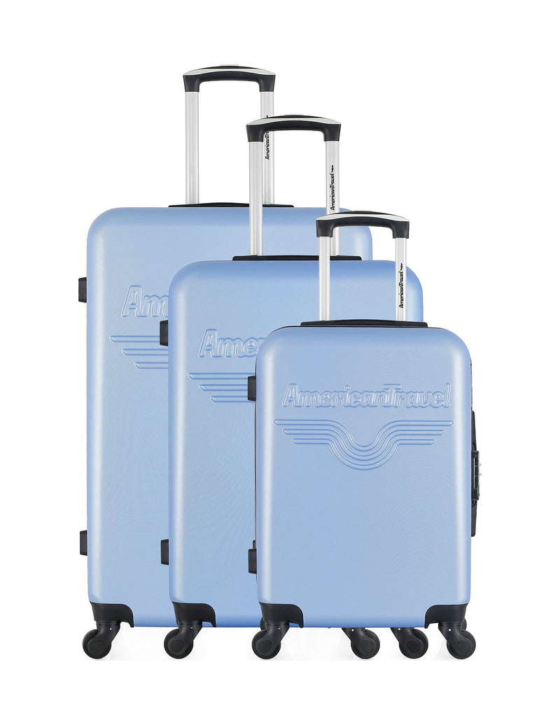 AMERICAN TRAVEL - SET DE 3 ABS CHELSEA 4 Roues