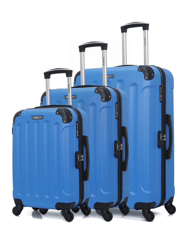 BLUESTAR - Set de 3 Valises MADRID 75 cm 4 Roues