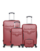AMERICAN TRAVEL - LOT DE 4 - Valises grand format, weekend, cabine et vanity CHELSEA