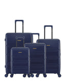 Lot de 4 Valises Rigides Grand Format, Taille Moyenne, Cabine et Cabine XS LYNDA