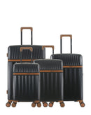 Lot de 4 Valises Rigides Grand Format, Taille Moyenne, Cabine et Cabine XS ZERMATT