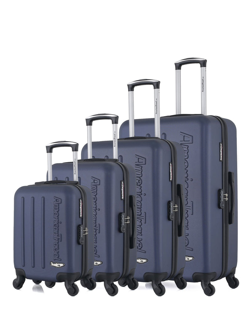 AMERICAN TRAVEL - Set de 4 Valises BRONX-M 75 cm 4 Roues