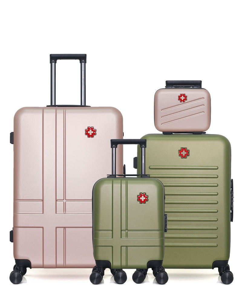 SWISS KOPPER  -  Lot de 4  -  Valises grand format USTER , weekend WIL , cabine XXS USTER et vanity ZURICH-K