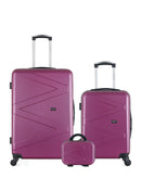 WAVE PARIS - Lot de 3 - Valises Grand Format, Cabine et Vanity AMAZONE