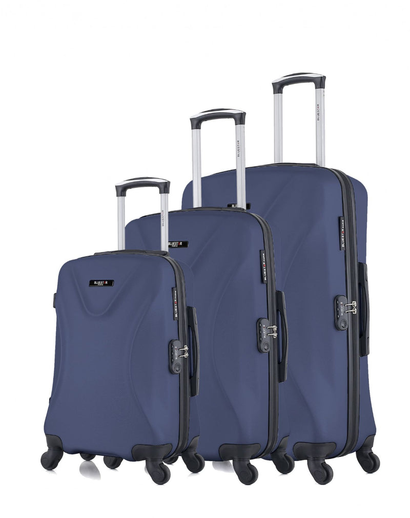 BLUESTAR - Set de 3 Valises GARIBALDI 75 cm 4 Roues