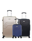 AMERICAN TRAVEL - Lot de 3 - Valises grand format, weekend et cabine XXS QUEENS