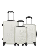 Lot de 3 Valises Rigides Taille Moyenne, Cabine et Cabine XXS ELEONOR