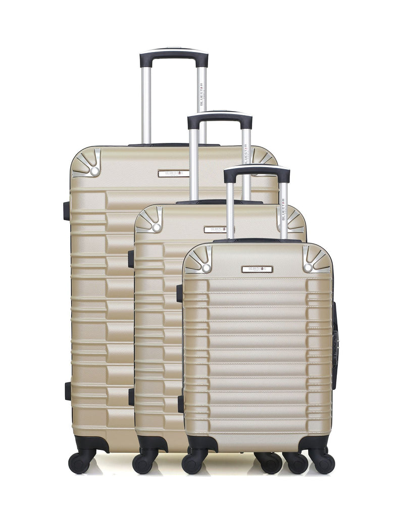 BLUESTAR - Set de 3 Valises LIMA 75 cm 4 Roues