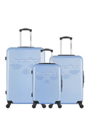 AMERICAN TRAVEL - LOT DE 3 - Valises grand format, weekend et cabine CHELSEA