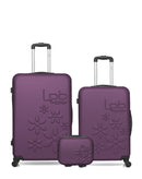Lot de 3 - Valises grand format, weekend et vanity ELEONOR