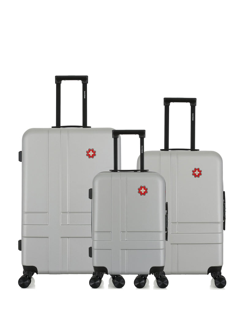 SWISS KOPPER  -  Lot de 3  -  Valise grand format, valise weekend et valise cabine USTER