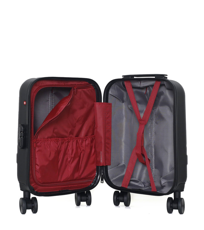 SWISS KOPPER  -  Lot de 4  -  Valises grand format WIL , weekend SPIEZ , cabine XXS USTER et vanity RUTI-K