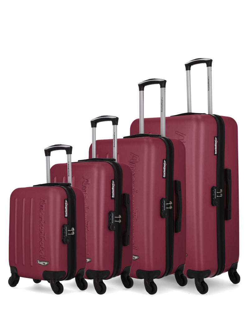 AMERICAN TRAVEL - Set de 4 Valises BRONX-M 75 cm 4 Roues