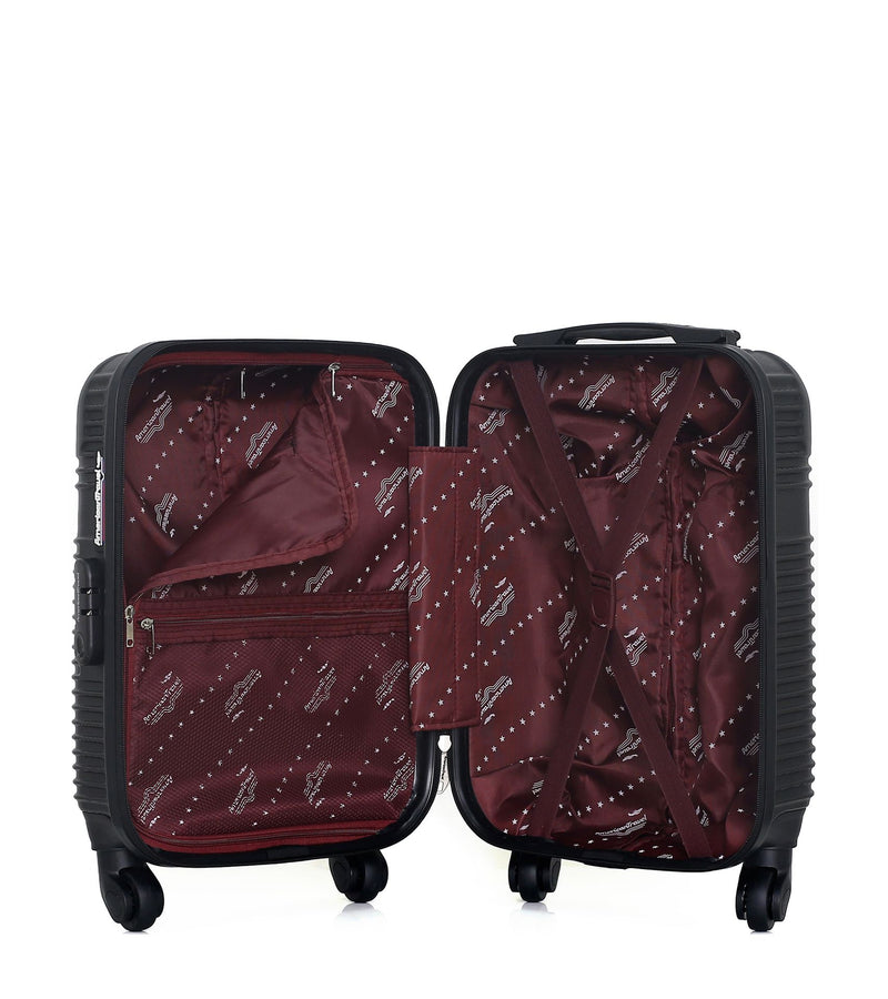 AMERICAN TRAVEL  -  Lot de 3  -  Valises grand format CHELSEA , weekend QUEENS et cabine XXS MEMPHIS