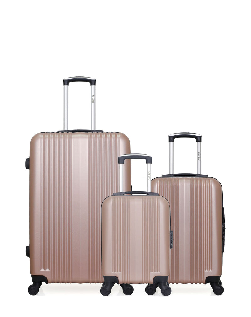 HERO - LOT DE 3 - Valises grand format, cabine et cabine XXS LIPARI