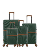 Lot de 4 Valises Rigides Grand Format, Taille Moyenne, Cabine et Cabine XS OAKLAND
