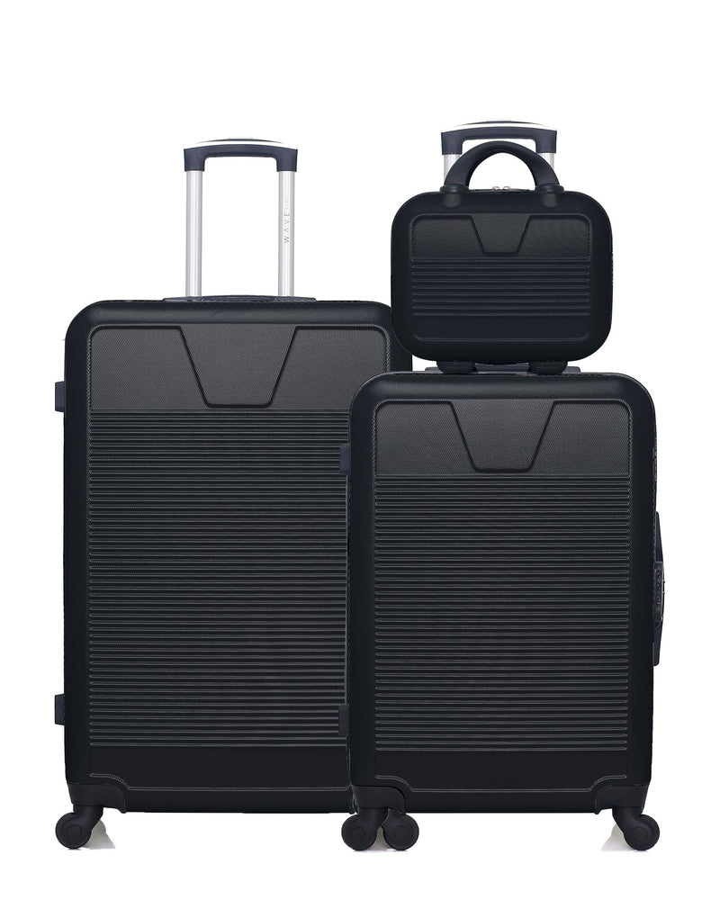 WAVE PARIS - Lot de 3 - Valise grand format, valise weekend et vanity SELENGA