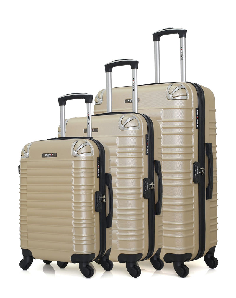 BLUESTAR - Set de 3 Valises LIMA 75 cm 4 Roues