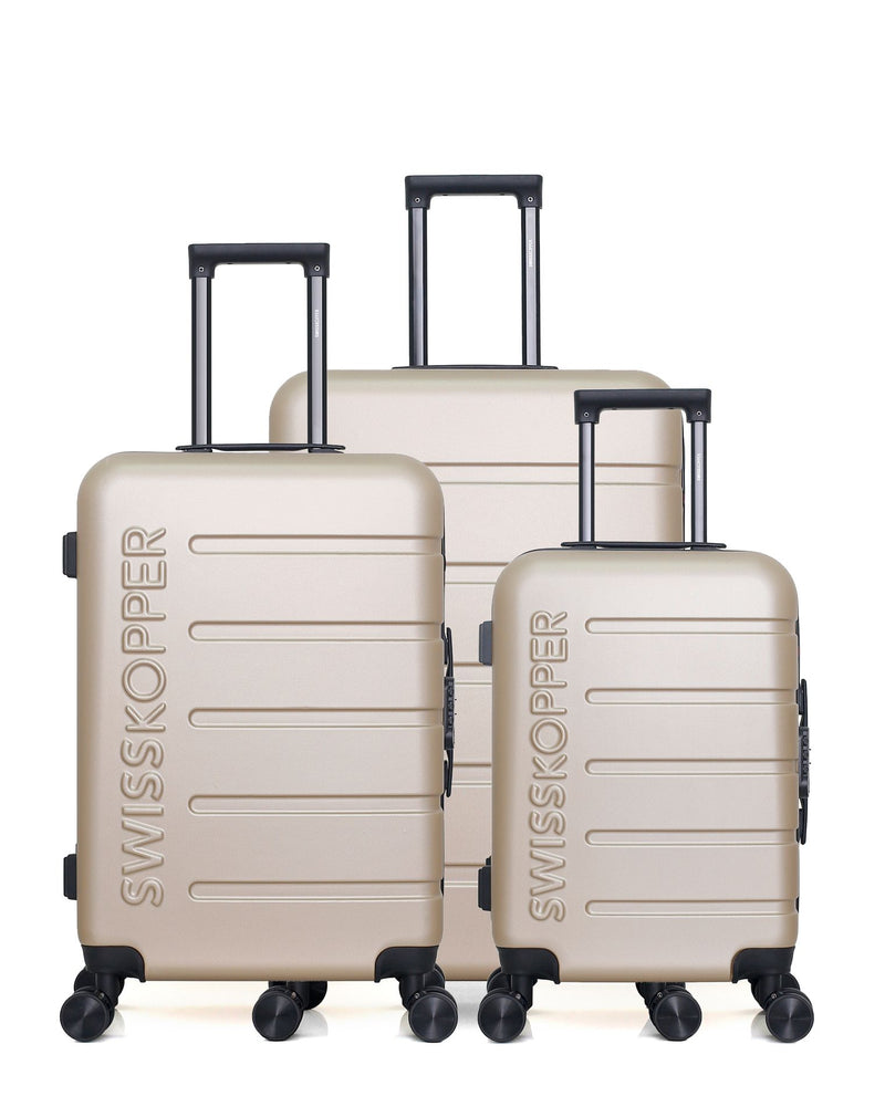 SWISS KOPPER  -  Lot de 3  -  Valise grand format, valise weekend et valise cabine AIGLE