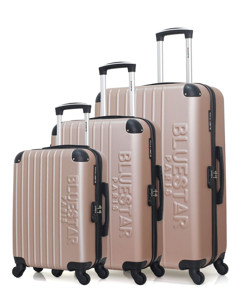 BLUESTAR - Set de 3 Valises BUCAREST 75 cm 4 Roues