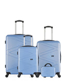 WAVE PARIS - Lot de 4 - Valises Grand Format, Weekend, Cabine et Vanity AMAZONE