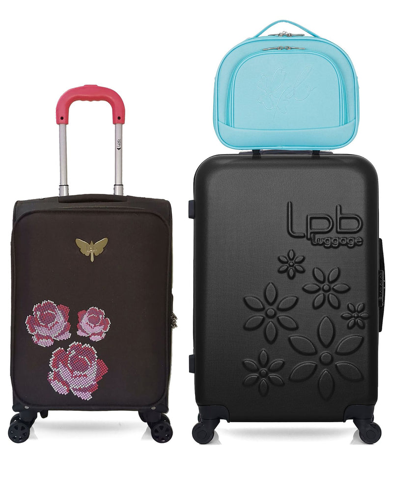 LPB LUGGAGE - Lot de 3 - Valises weekend ELEONOR, cabine XS JOANNA-E et vanity ANNA-K