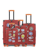 Lot de 4 Valises Rigides Grand Format, Taille Moyenne, Cabine et Cabine XS LUGERS
