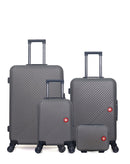 SWISS KOPPER - LOT DE 4 - Valise Grand Format, Valise Week-end, Valise Cabine XXS et Vanity SPIEZ