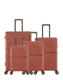 Lot de 4 Valises Rigides Grand Format, Taille Moyenne, Cabine et Cabine XS OAKLAND