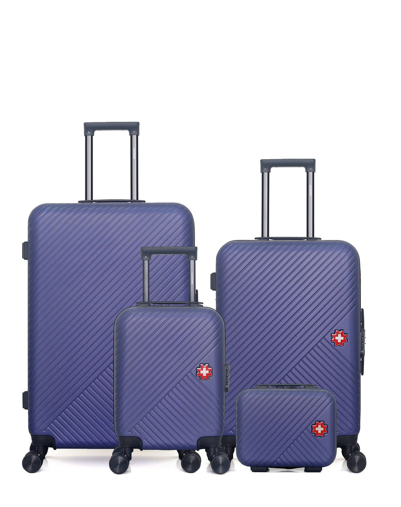 SWISS KOPPER - LOT DE 4 - Valises grand format, weekend, cabine XXS et vanity SPIEZ