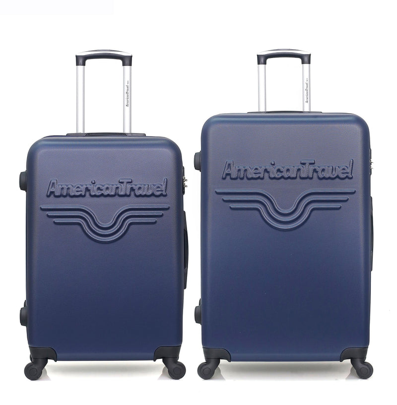 AMERICAN TRAVEL  -  Lot de 2  -  Valise grand format et valise weekend CHELSEA