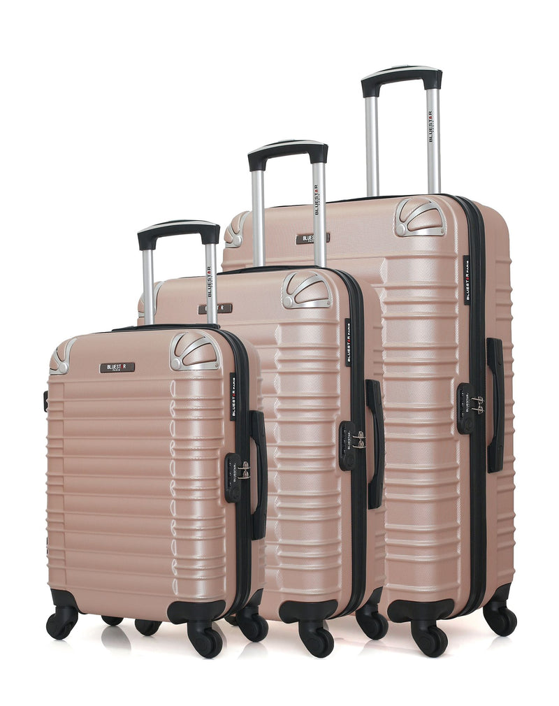 BLUESTAR - Set de 3 Valises LIMA 75 cm 4 Roues