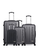 AMERICAN TRAVEL - LOT DE 4 - Valises grand format, weekend, cabine et cabine XXS BRONX