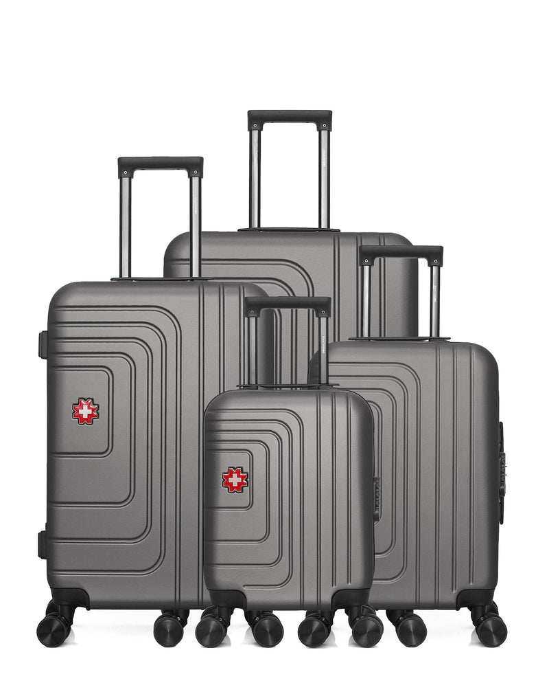 SWISS KOPPER  -  Lot de 4  -  Valise grand format, valise weekend, valise cabine, valise cabine XXS RUTI