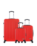 AMERICAN TRAVEL - LOT DE 3 - Valises grand format, cabine et cabine XXS BRONX