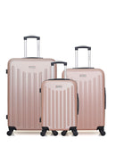 AMERICAN TRAVEL - LOT DE 3 - Valises grand format, weekend et cabine BROOKLYN