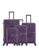 Lot de 4 Valises Rigides Grand Format, Taille Moyenne, Cabine et Cabine XS CELIA