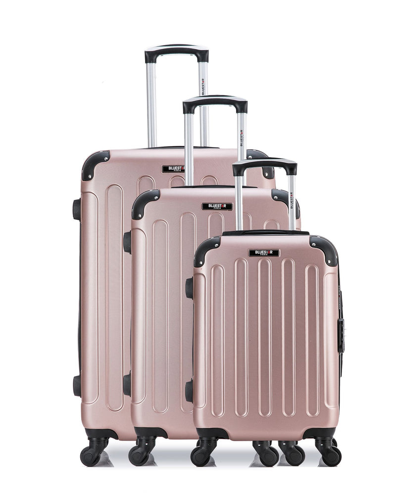 BLUESTAR - Set de 3 Valises MADRID 75 cm 4 Roues