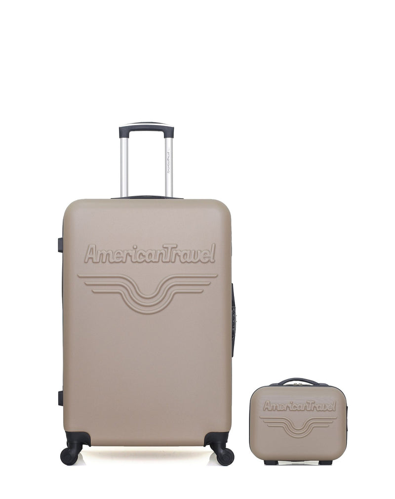 AMERICAN TRAVEL - LOT DE 2 - Valises grand format et vanity CHELSEA