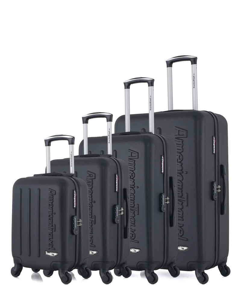 AMERICAN TRAVEL - Set de 4 Valises BRONX-M 75 cm 4 Roues
