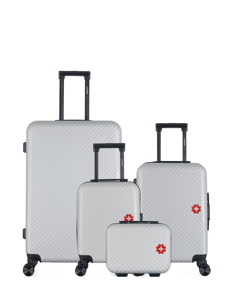 SWISS KOPPER - LOT DE 4 - Valises grand format, cabine, cabine XXS et vanity SPIEZ