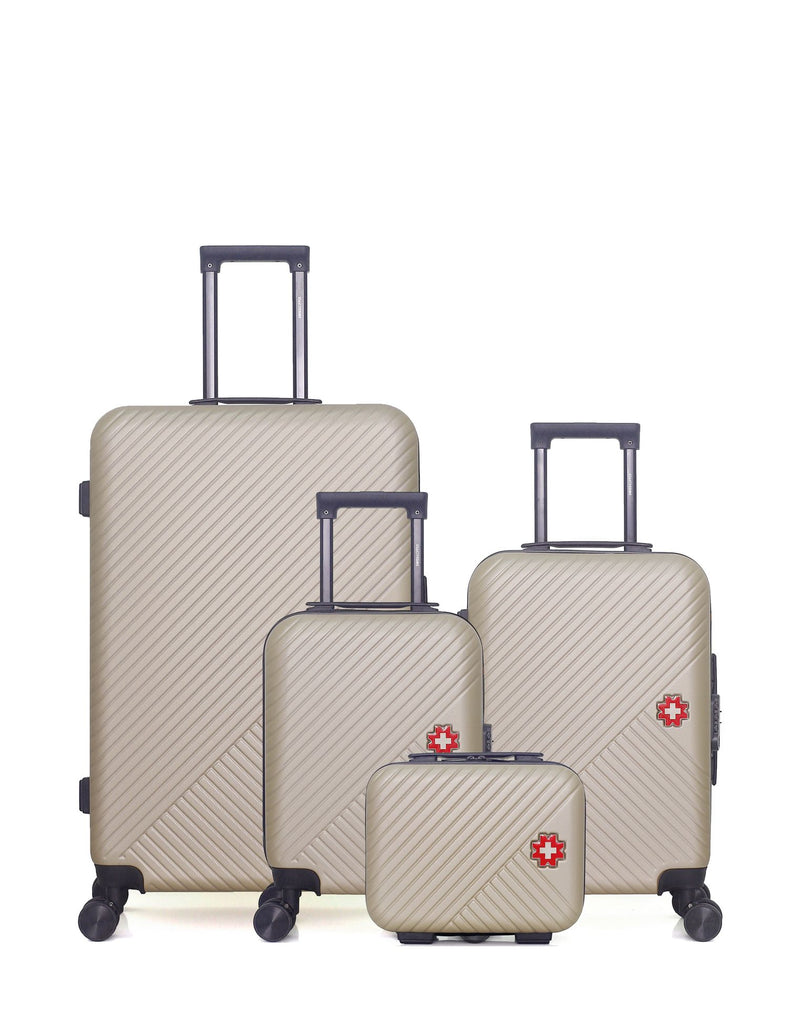 SWISS KOPPER - LOT DE 4 - Valises grand format, cabine, cabine XXS et vanity SPIEZ