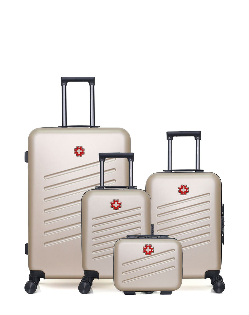 SWISS KOPPER - LOT DE 4 - Valises grand format, cabine, cabine XXS et vanity ZURICH